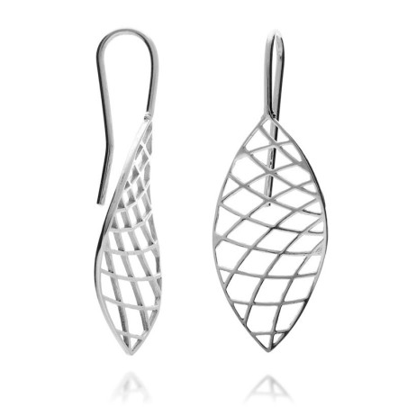 Hanging grid earrings