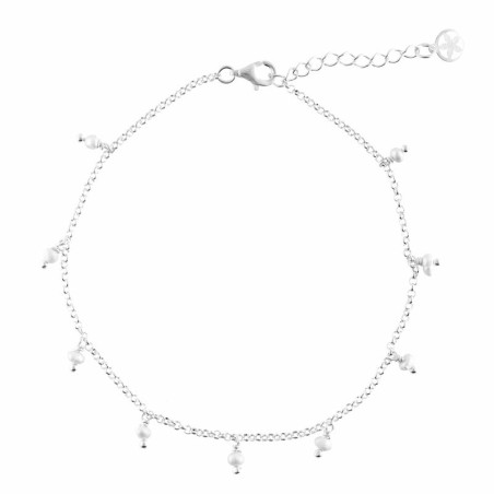 Pearl anklet in sterling silver