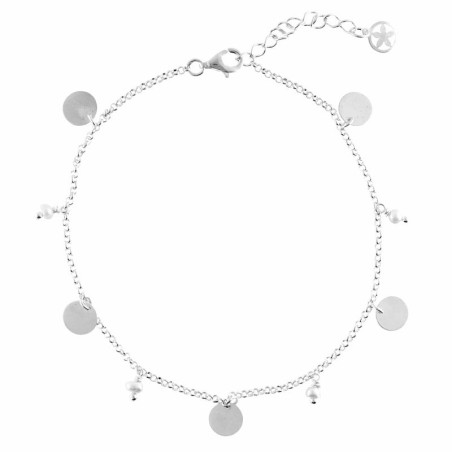 Tobillera Perlitas y Medallas – Tobilleras de plata