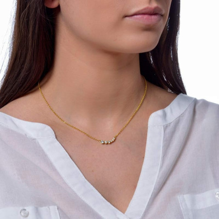 Gargantilla en oferta de plata con chapado en oro