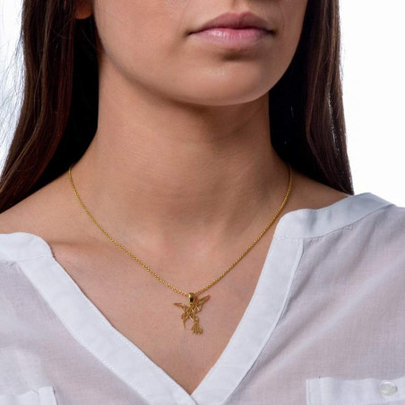 Hummingbird pendant in sterling gold plated silver