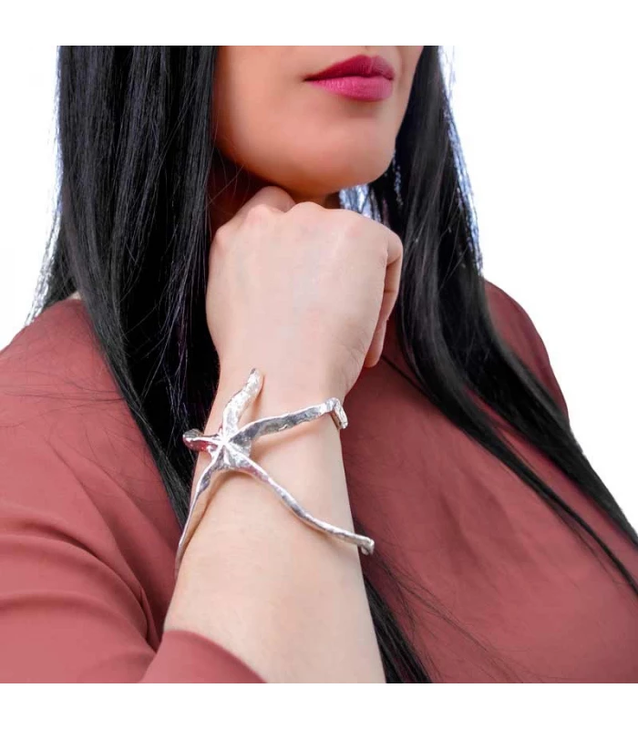 Starfish bracelet in silver