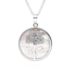 Colgante Biznaga Plata Nácar
