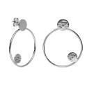 Circle hoop earrings in sterling silver