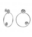 Orbital Hoop Earrings in Silver