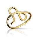 Gold Thread Initial Ring