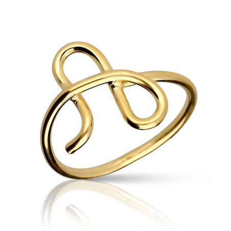 Anillo Valeria inicial dorada