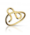 Gold Thread Initial Ring