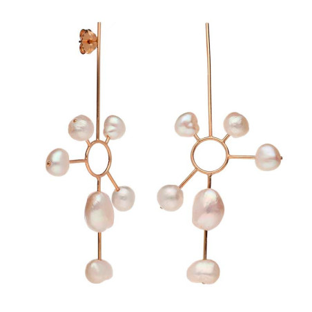 Pearl sun earrings from the Bali collection