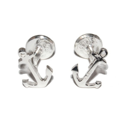 Silver anchor cufflinks