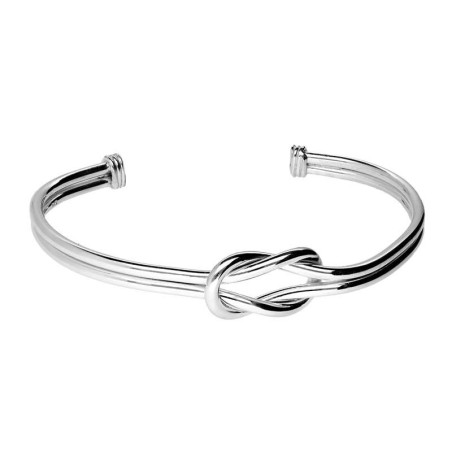 Square knot bracelet in sterling silver