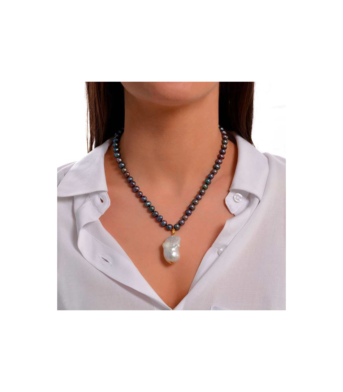 Sterling Silver Tahitian Pearl Necklace 661839/B | Avitabile Fine Jewelers  | Hanover, MA