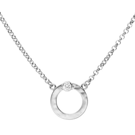 Silver necklace with circle pendant