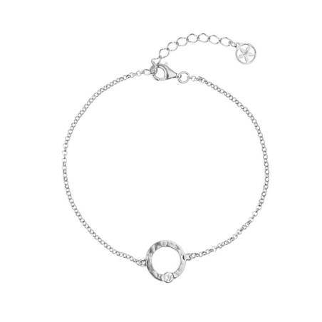Pulsera círculo circonita en plata