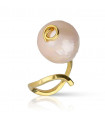 Bali Ring with Golden Pearl