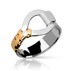 Anillo Lazo Plata Oro