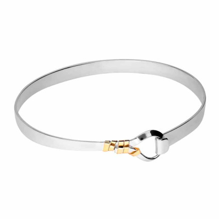 Bow bracelet in silver and gold