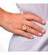 Ring on sale gold-plated silver circle