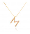 Initial Necklace Gold and Diamonds