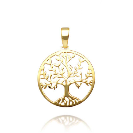 Golden tree of life pendant