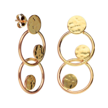 Pendientes aros de plata dorados
