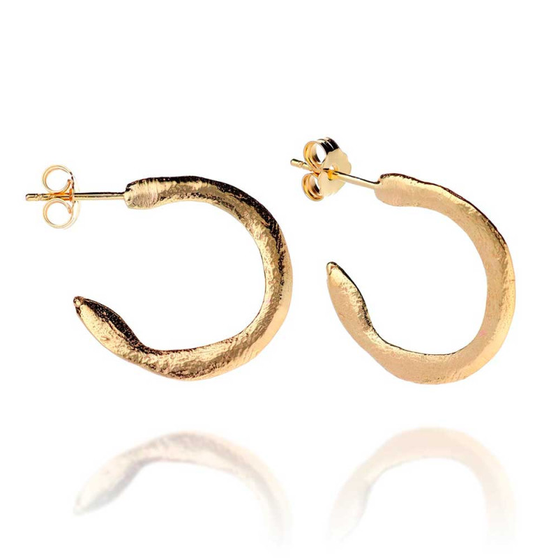 Medium gold hoop earrings