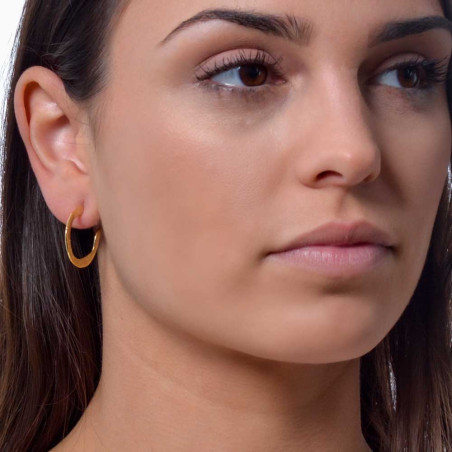 Pendientes mujer aros medianos dorados