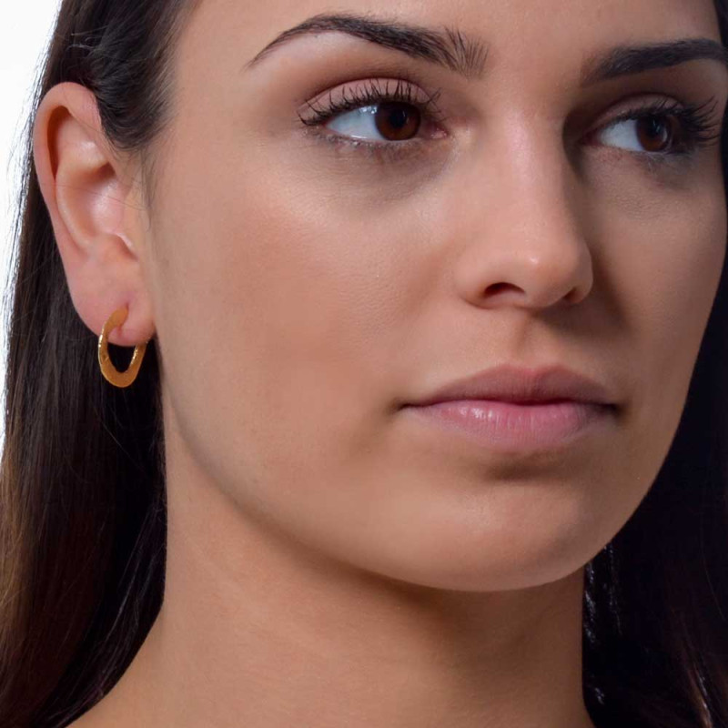 Pendientes mujer aros pequeños dorados