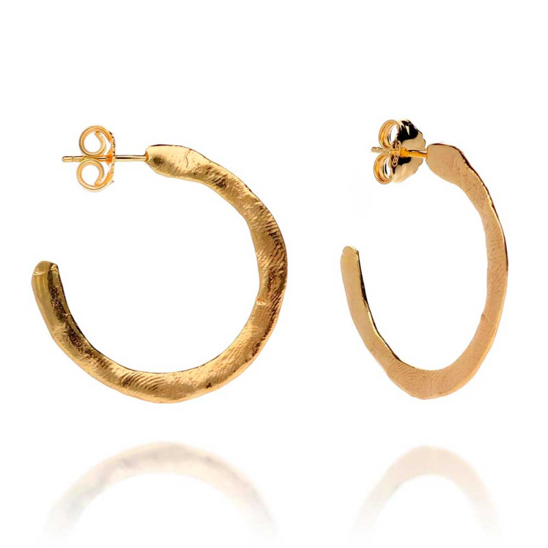 Pendientes aros grandes dorados