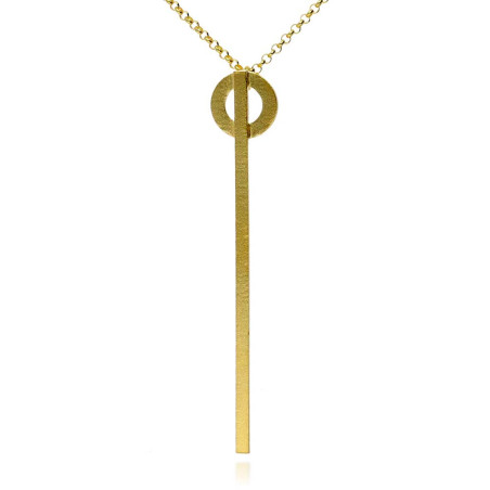 Collar rectangular dorado