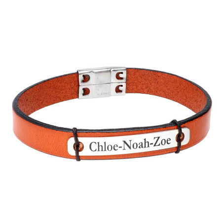 Pulsera tira de cuero personalizada