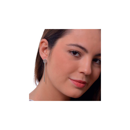Long sterling silver earring