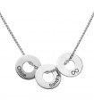 Silver Personalized Circles Necklace