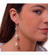 Long earrings with pearls