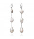 Long earrings for parties with pearls