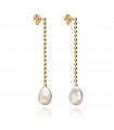Long Earrings with Pearls