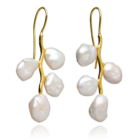 Pendientes perlas Bali barrocos
