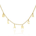 Collar Letras Colgantes Dorada