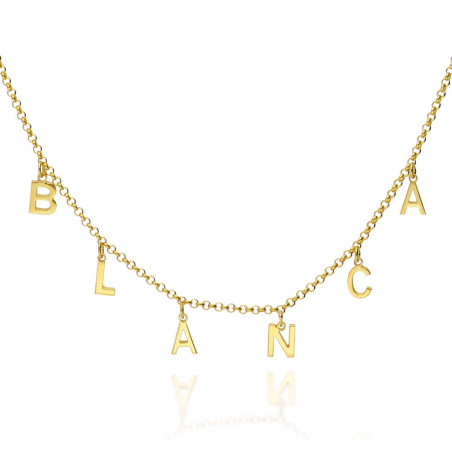 Pendant necklace with name Blanca in silver