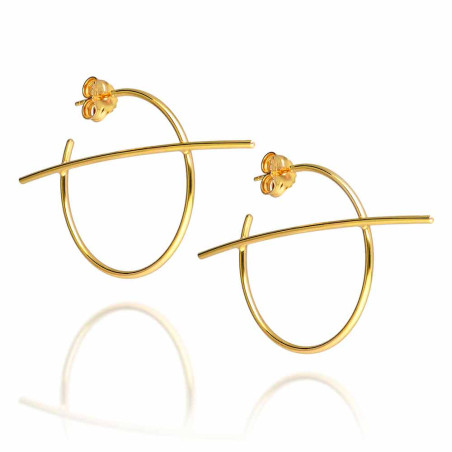 Golden hoop earrings