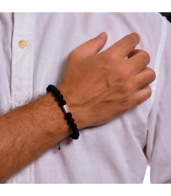 Personalized men's ball bracelet
