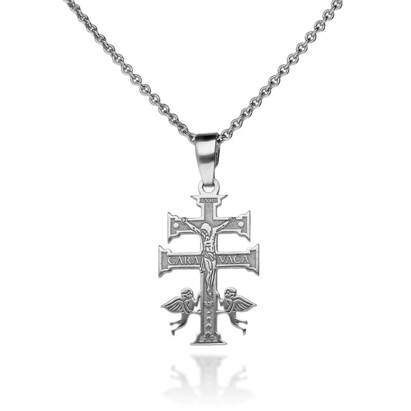 Silver Necklace with Caravaca Cross