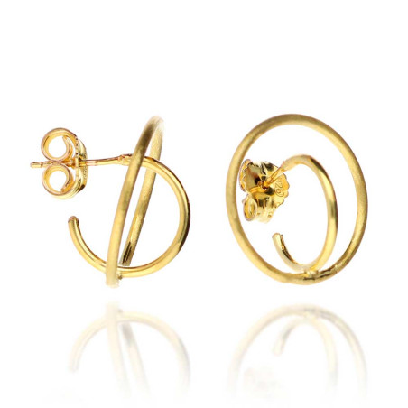 Golden Saturn hoop earrings