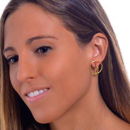 Saturn hoop earrings for women