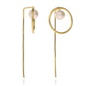 Pendientes Saturno Largos Perlas
