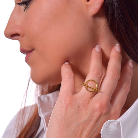 anillo de plata chapado en oro