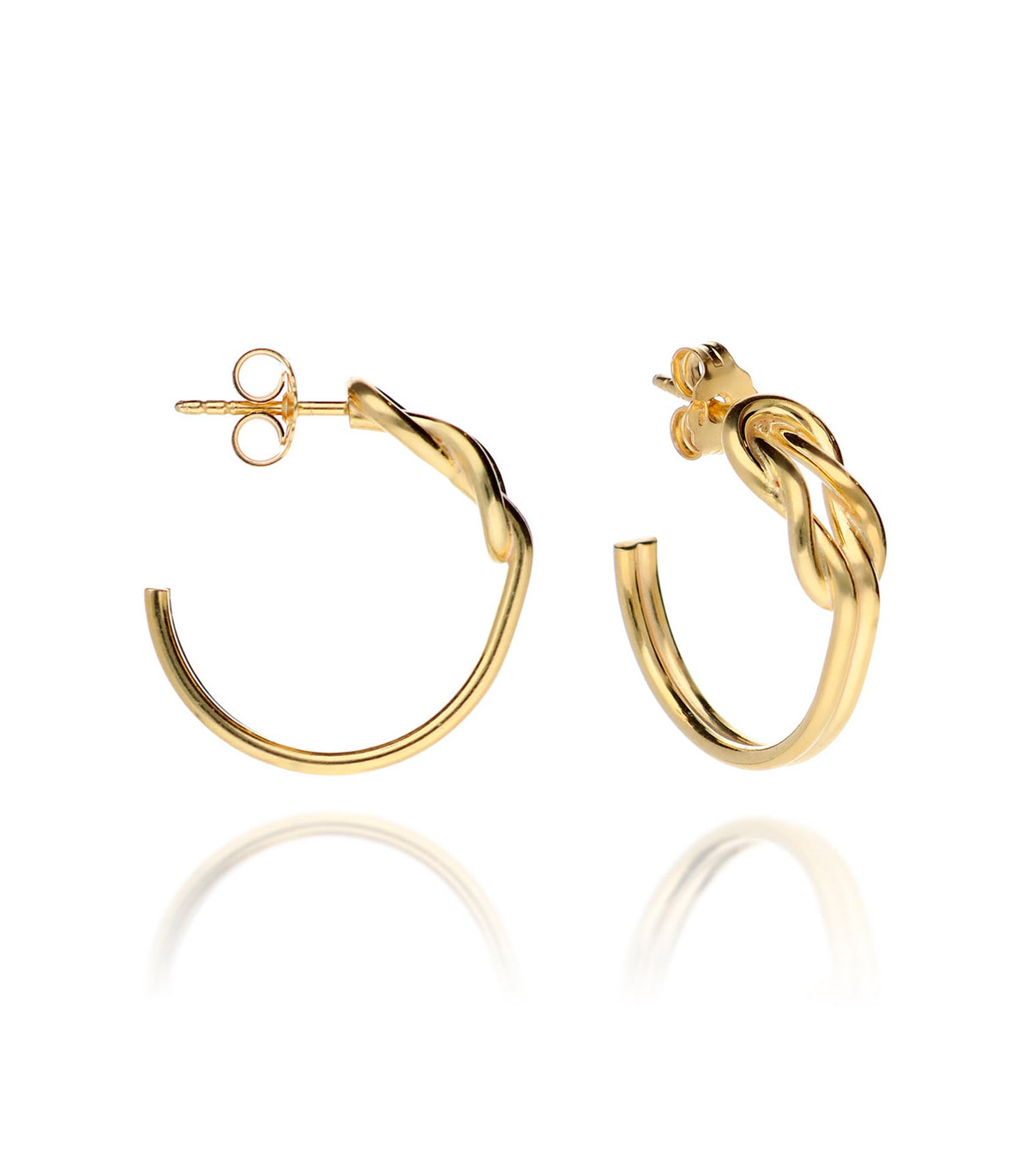 Yellow Gold Circle Hoop Earrings | Autumn and May | Designed in London