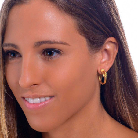 Aros para mujer con baño de oro