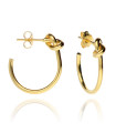 Gold Simple Knot Hoop Earrings