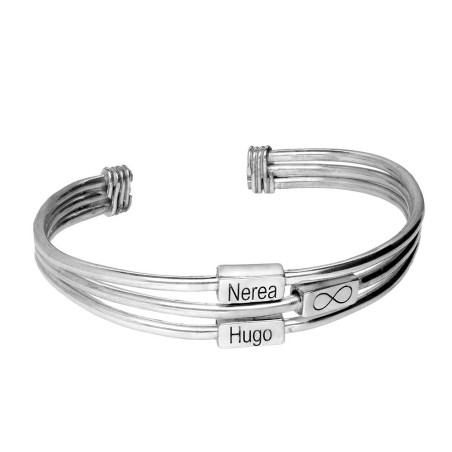 Personalized unisex bracelet with names and infinity